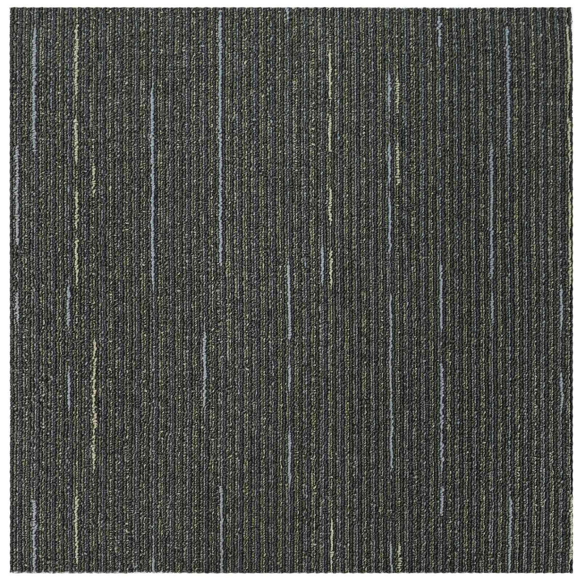 Tæppeflise Stribet Lys Grøn 50 x 50 cm 36 stk. PP og Bitumen