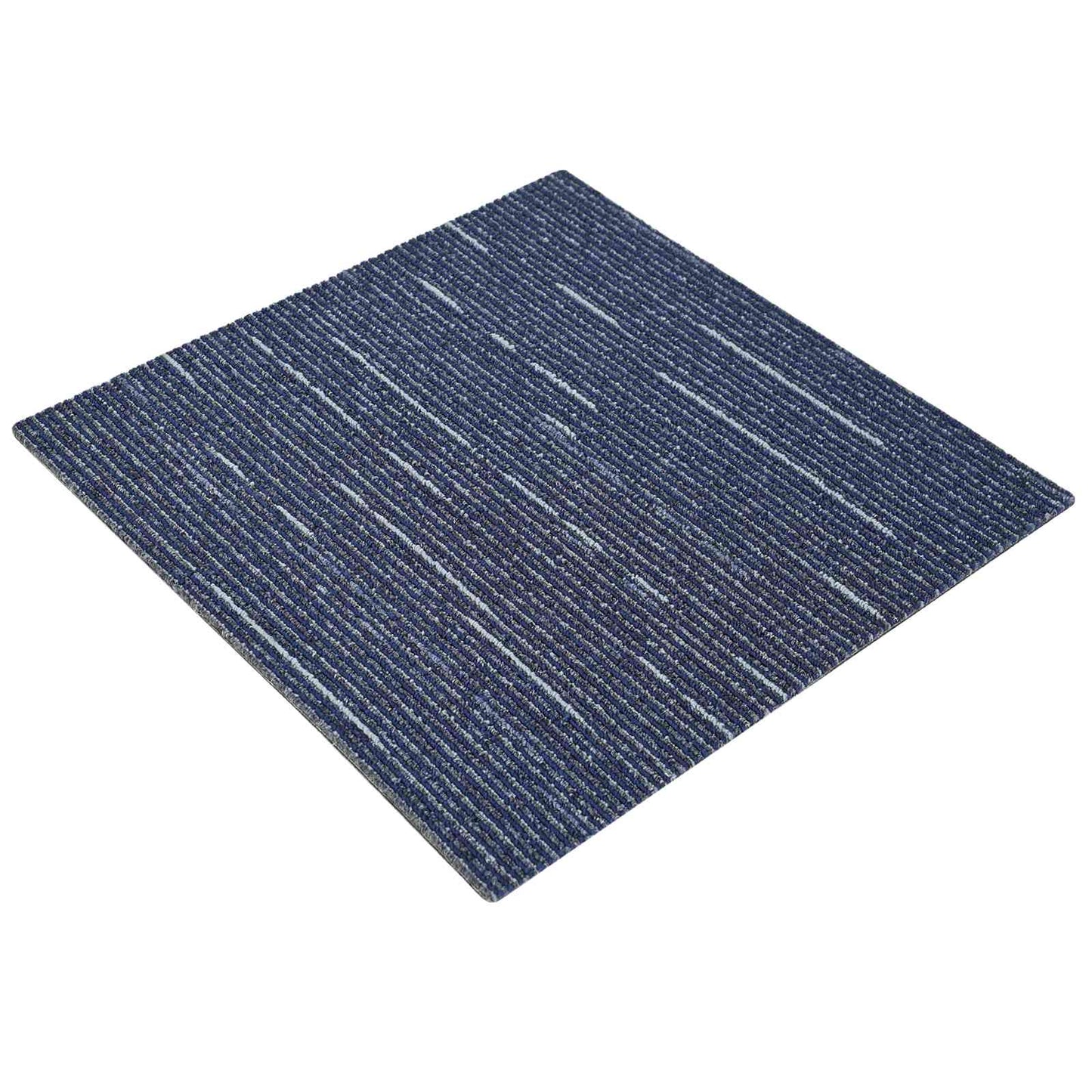 Tæppeflise Stripet Blå 50 x 50 cm 4 stk. PP og Bitumen