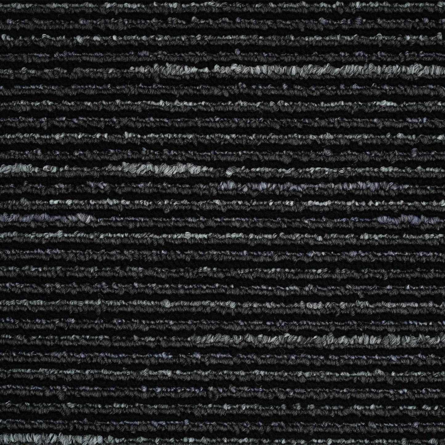 Tæppeflise Stribet Sort 50 x 50 cm 36 stk. PP og Bitumen