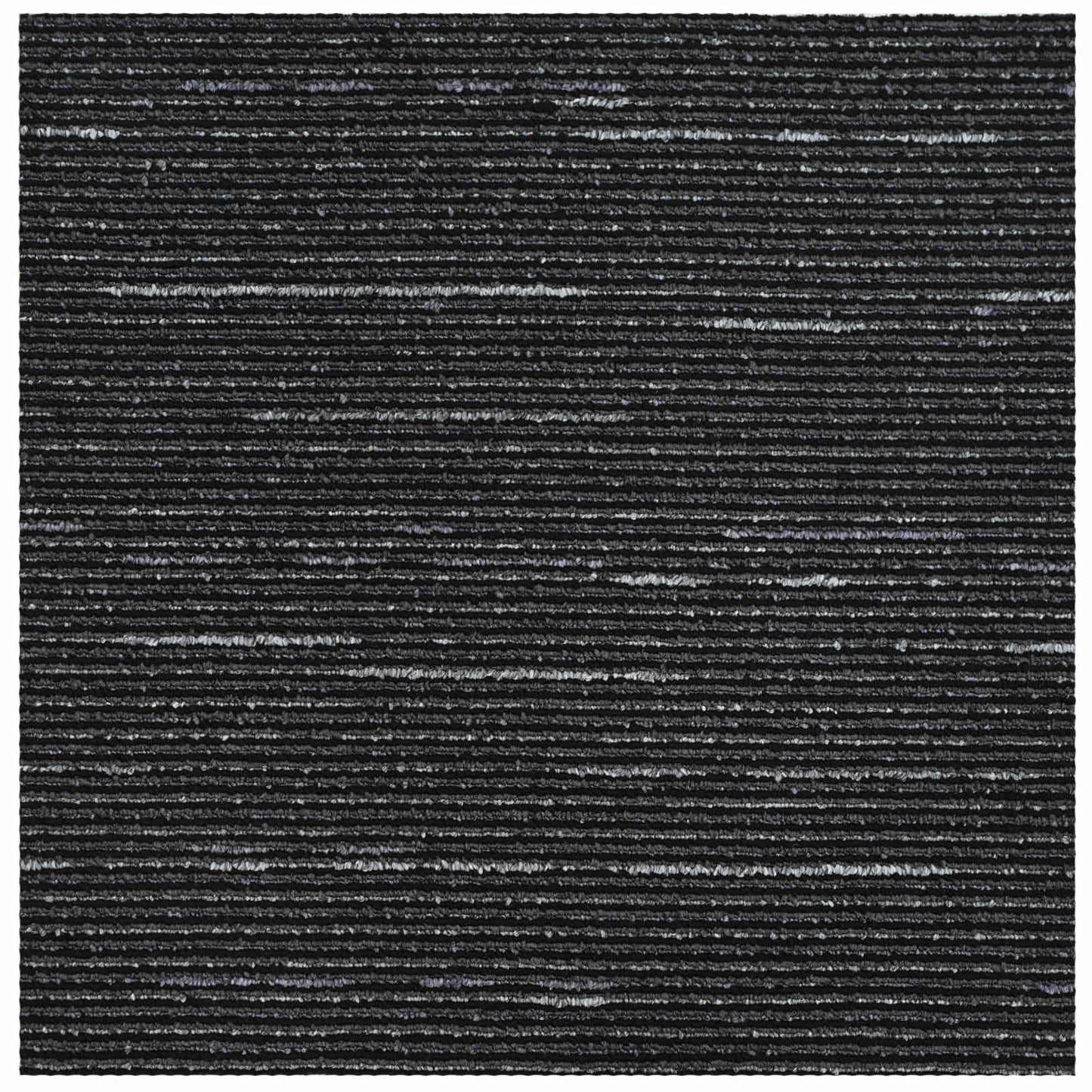 Tæppeflise Stribet Sort 50 x 50 cm 36 stk. PP og Bitumen