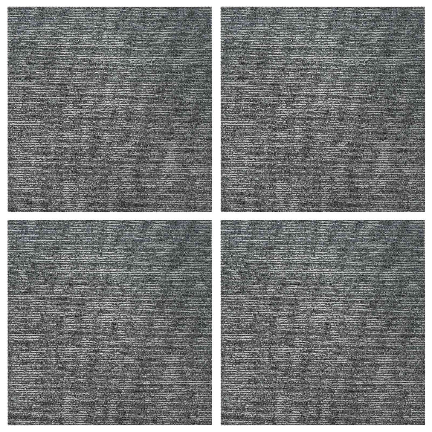 Tæppeflise Sten grå 50 x 50 cm 4 stk. PP og Bitumen
