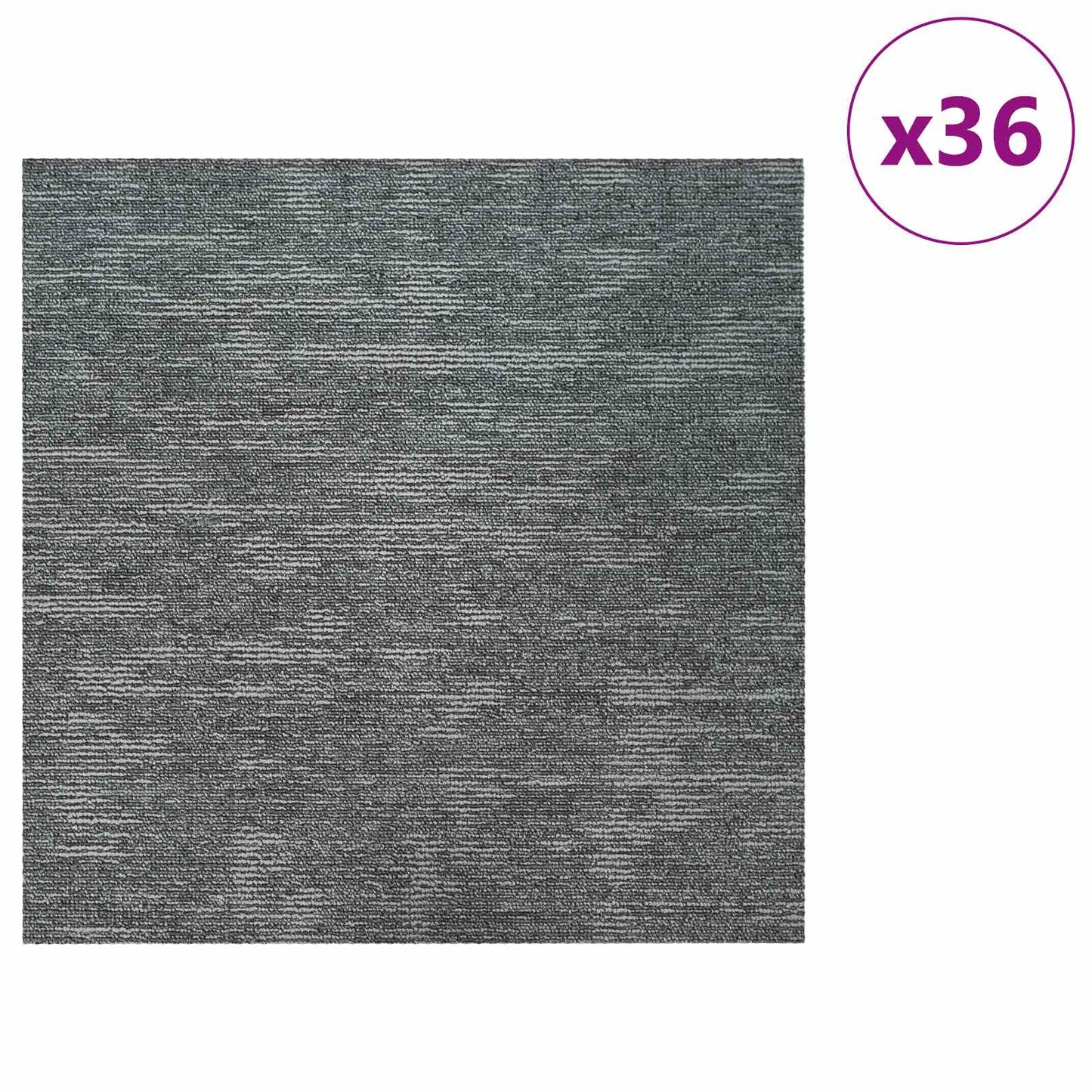 Tæppeflise Sten grå 50 x 50 cm 36 stk. PP og Bitumen