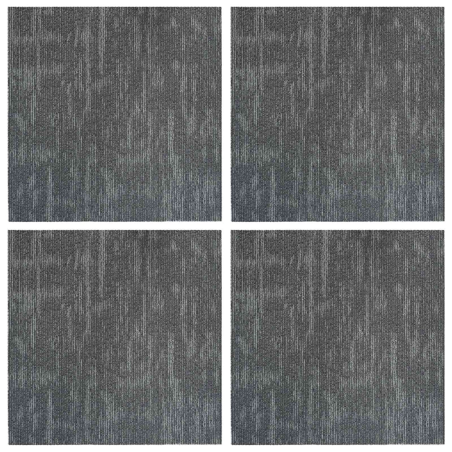 Tæppeflise Betongrå 50 x 50 cm 4 stk. PP og Bitumen
