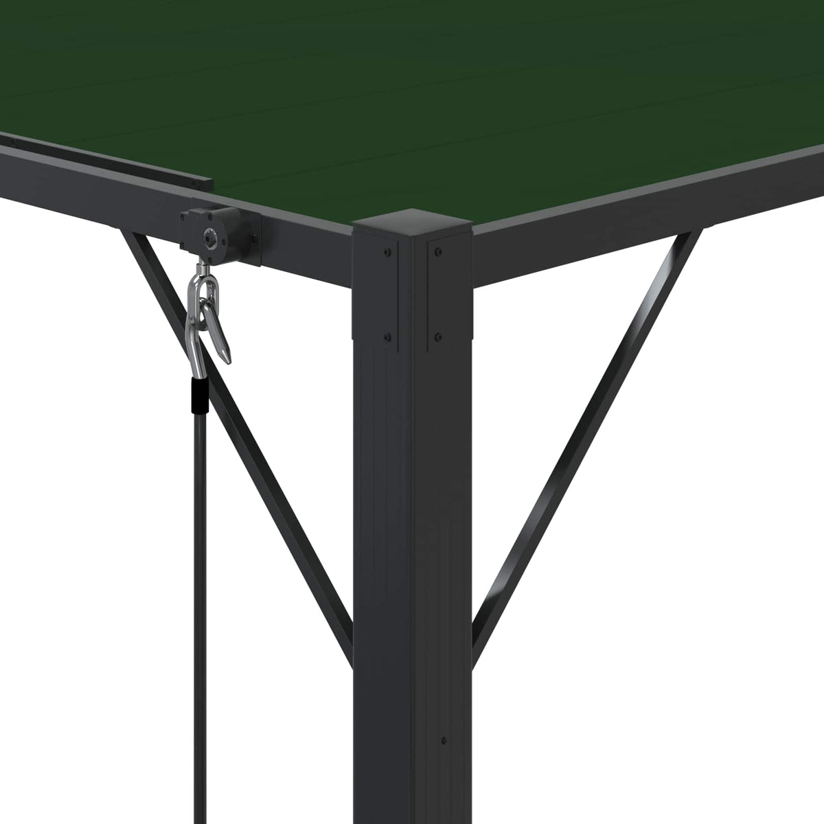 Pergola med louvret tag 3 x 4 x 2,14 m Grøn Stof og aluminium