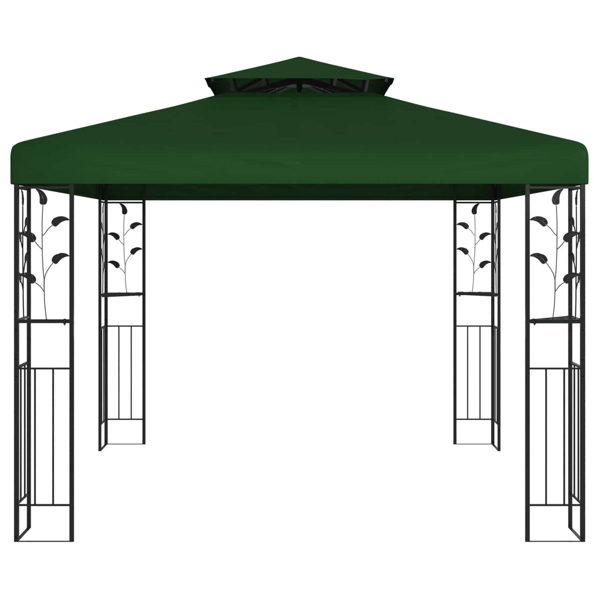 Pavillon 3 x 3 x 2,68 m Grøn Polyester og Stål