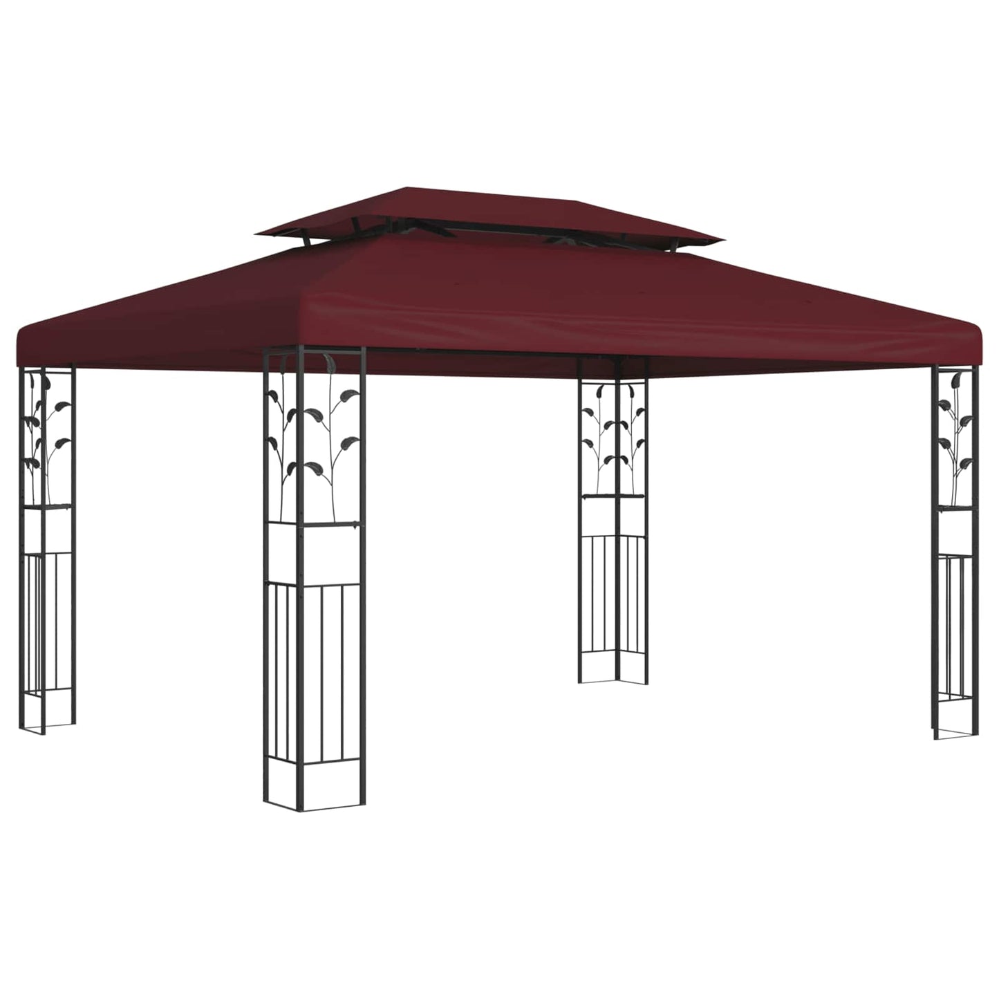 Pavillon 3,97 x 2,96 x 2,68 m Vinrød Polyester og Stål