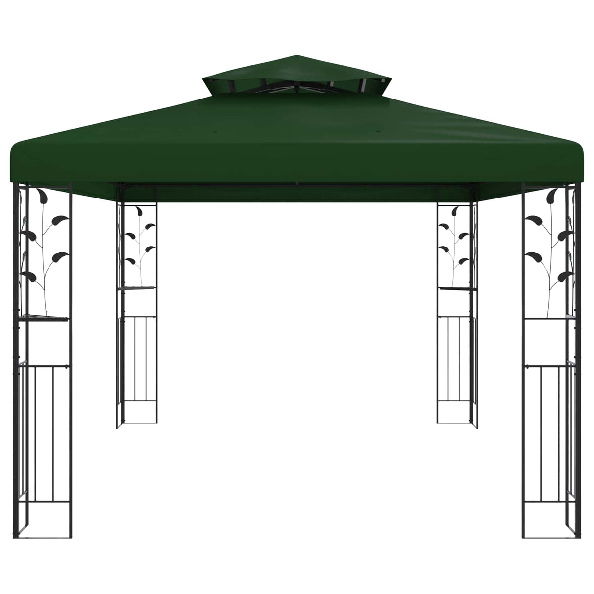 Pavillon 3,97 x 2,96 x 2,68 m Grøn Polyester og Stål