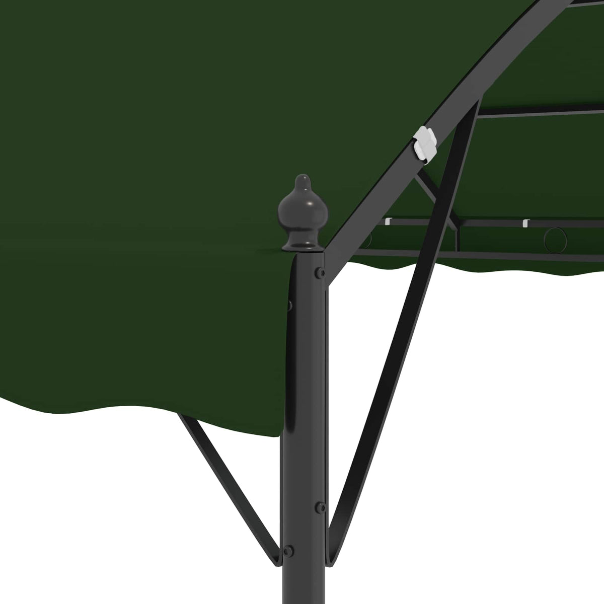 Pavillon 4 x 3 x 2,6 m Grøn Polyester og Stål