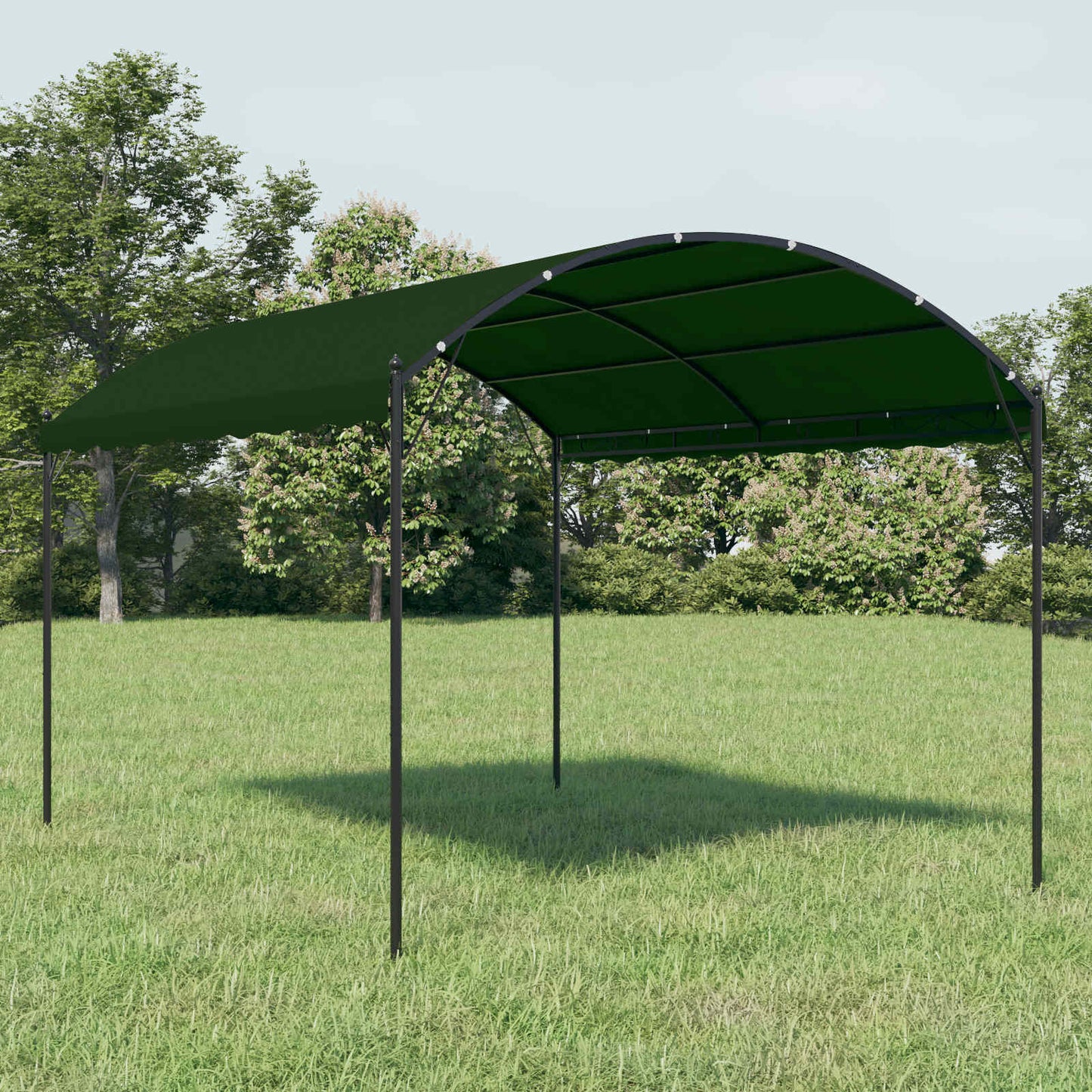 Pavillon 4 x 3 x 2,6 m Grøn Polyester og Stål