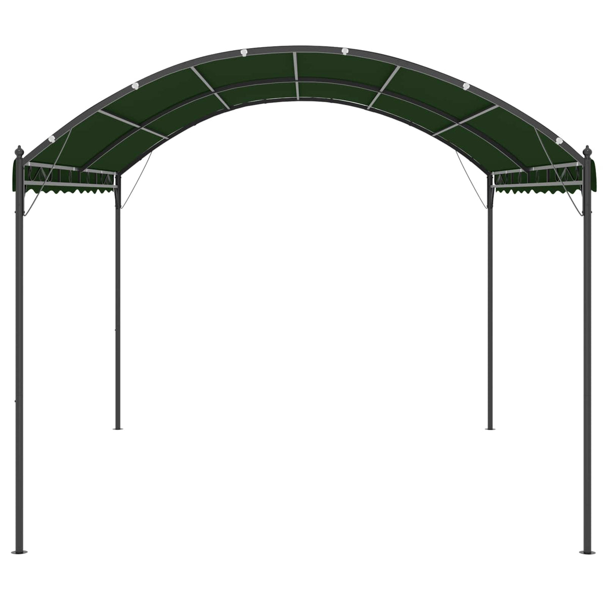 Pavillon 4 x 3 x 2,6 m Grøn Polyester og Stål