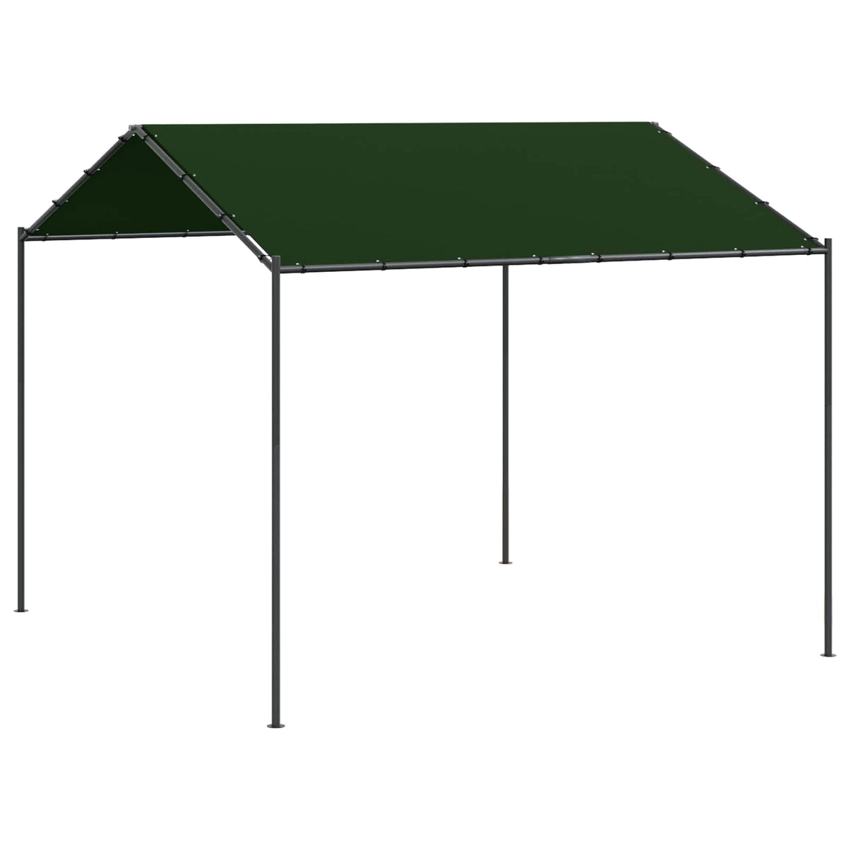 Pavillon 4 x 4 x 2,6 m Gråbrun Polyester og Stål