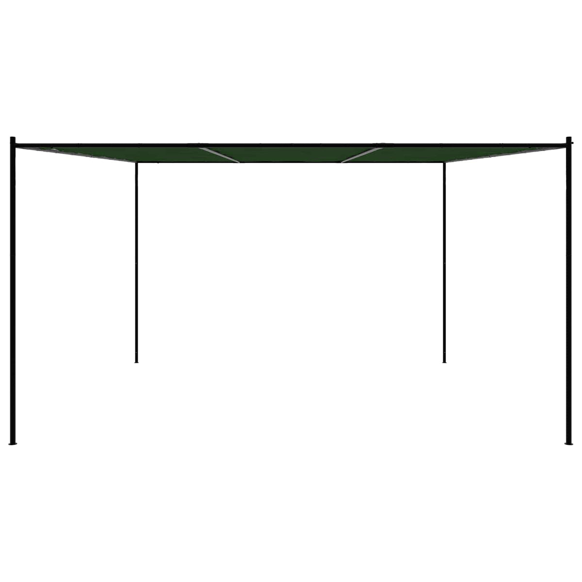 Pavillon 4 x 3,98 x 2,67 m Grøn Polyester og Stål