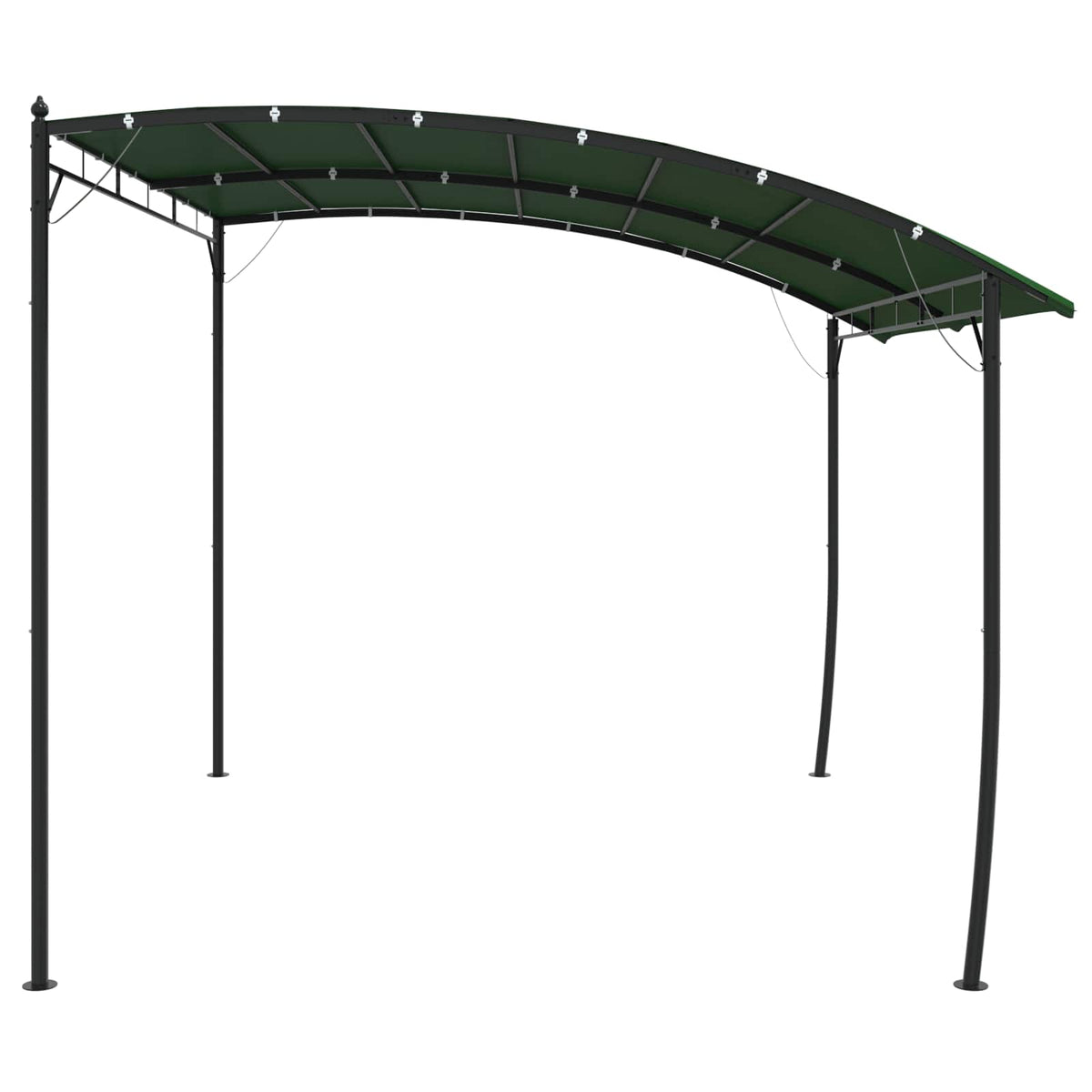 Pavillon 3 x 3 x 2,55 m Grøn Pulverlakeret stål og stof 180 gsm