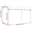 Pavillon 4 x 3 x 2,55 m Grøn Pulverlakeret stål og stof 180 gsm