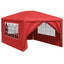 Party Tent 400 x 300 x 255 cm Rød PE og stål