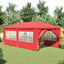 Party Tent 600 x 300 x 255 cm Rød PE og stål