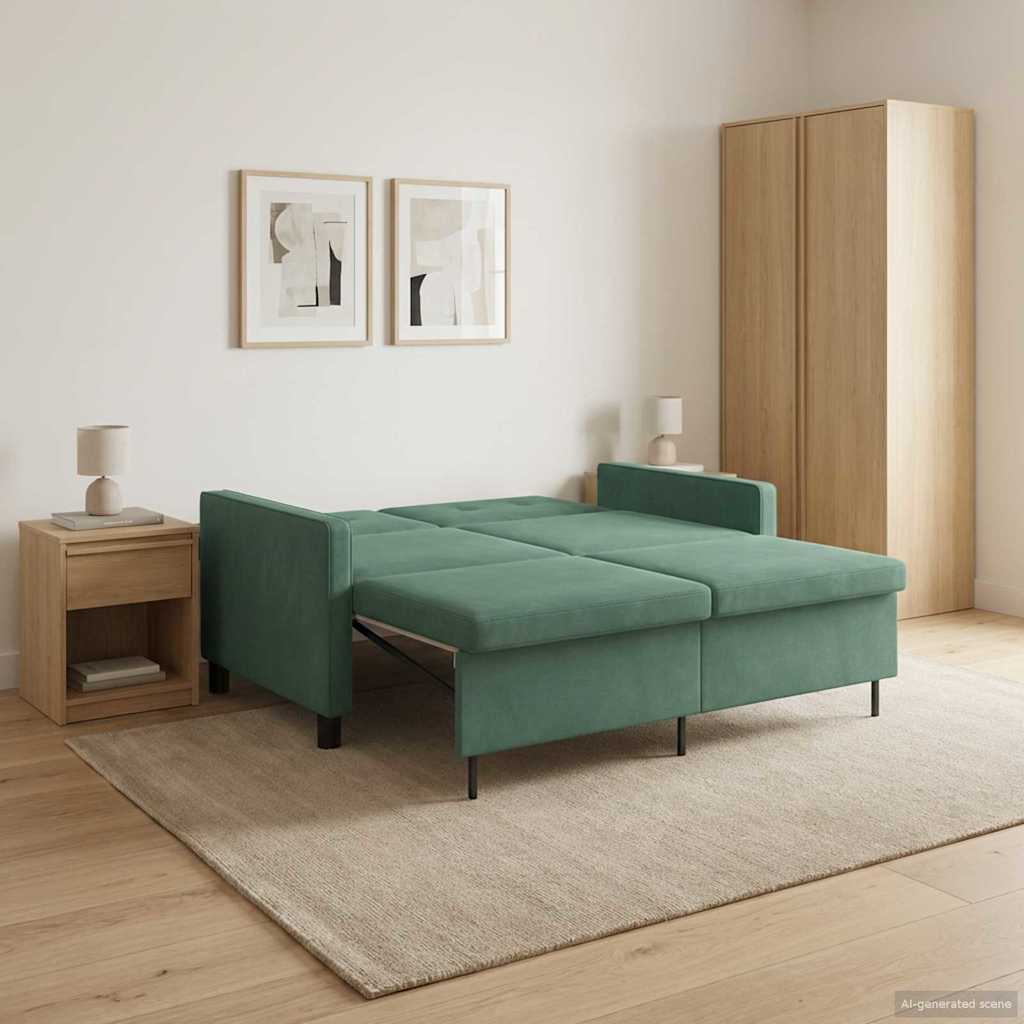 Sovesofa Havgrøn Stof