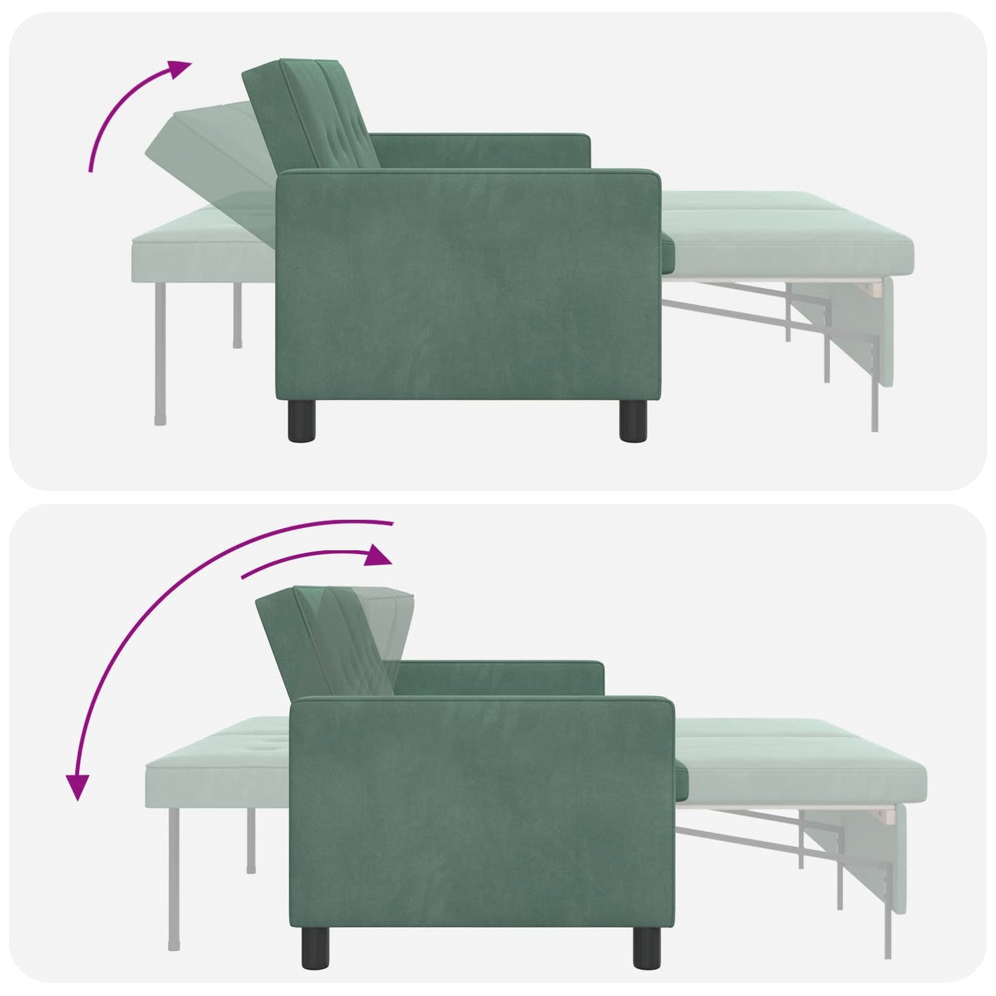 Sovesofa Havgrøn Stof