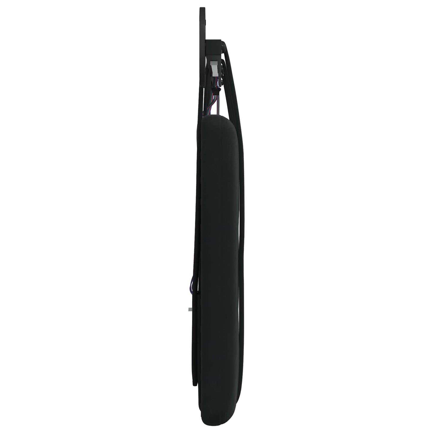 Hængende sengegavl Med LED-lys Sort Fløjl