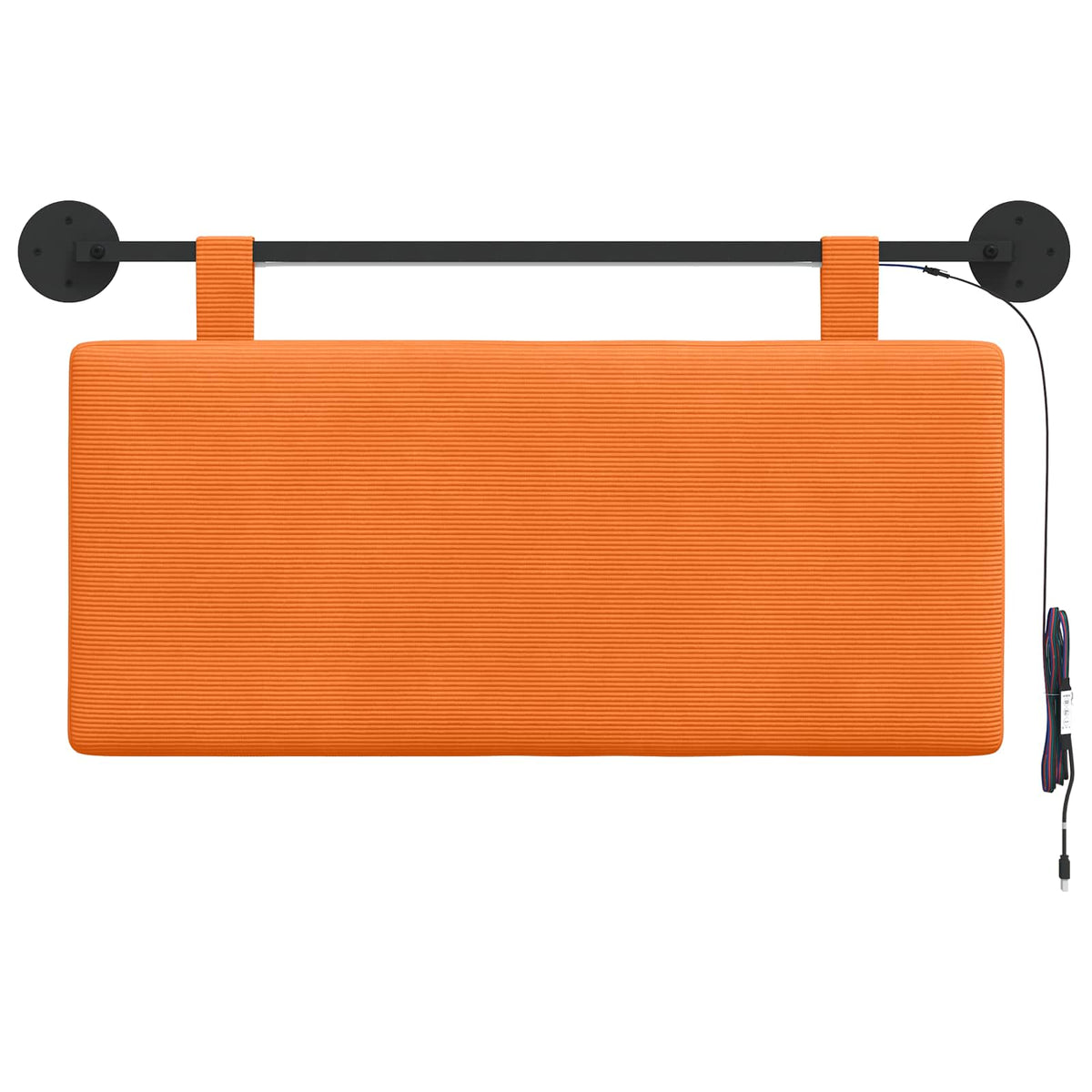 Hængende sengegavl Orange Velourstof
