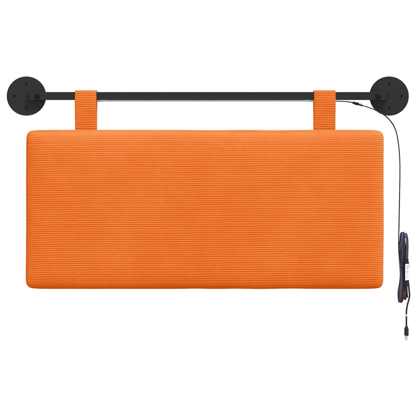 Hængende sengegavl Orange Velourstof