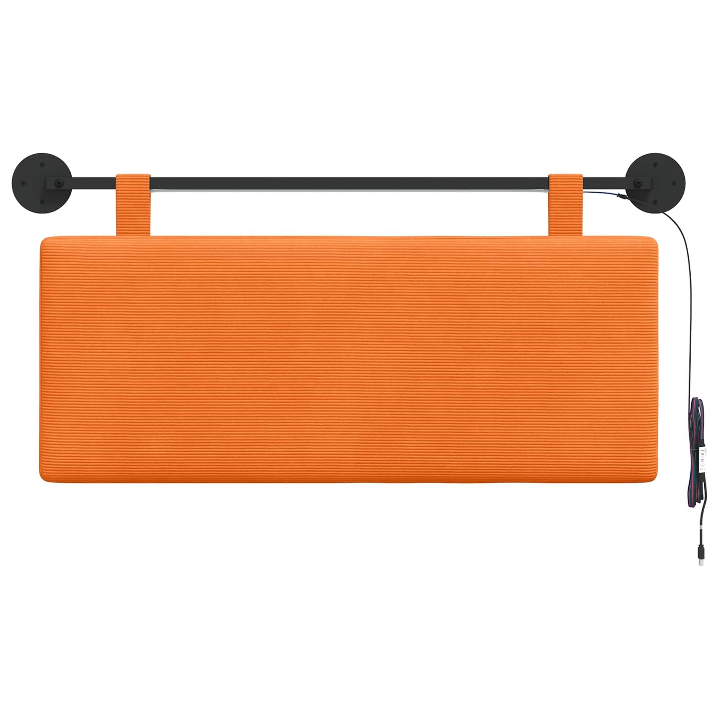Hængende sengegavl Orange Velourstof