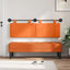 Hængende sengegavl Orange Velourstof