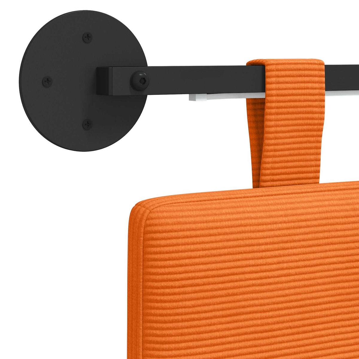 Hængende sengegavl Orange Velourstof