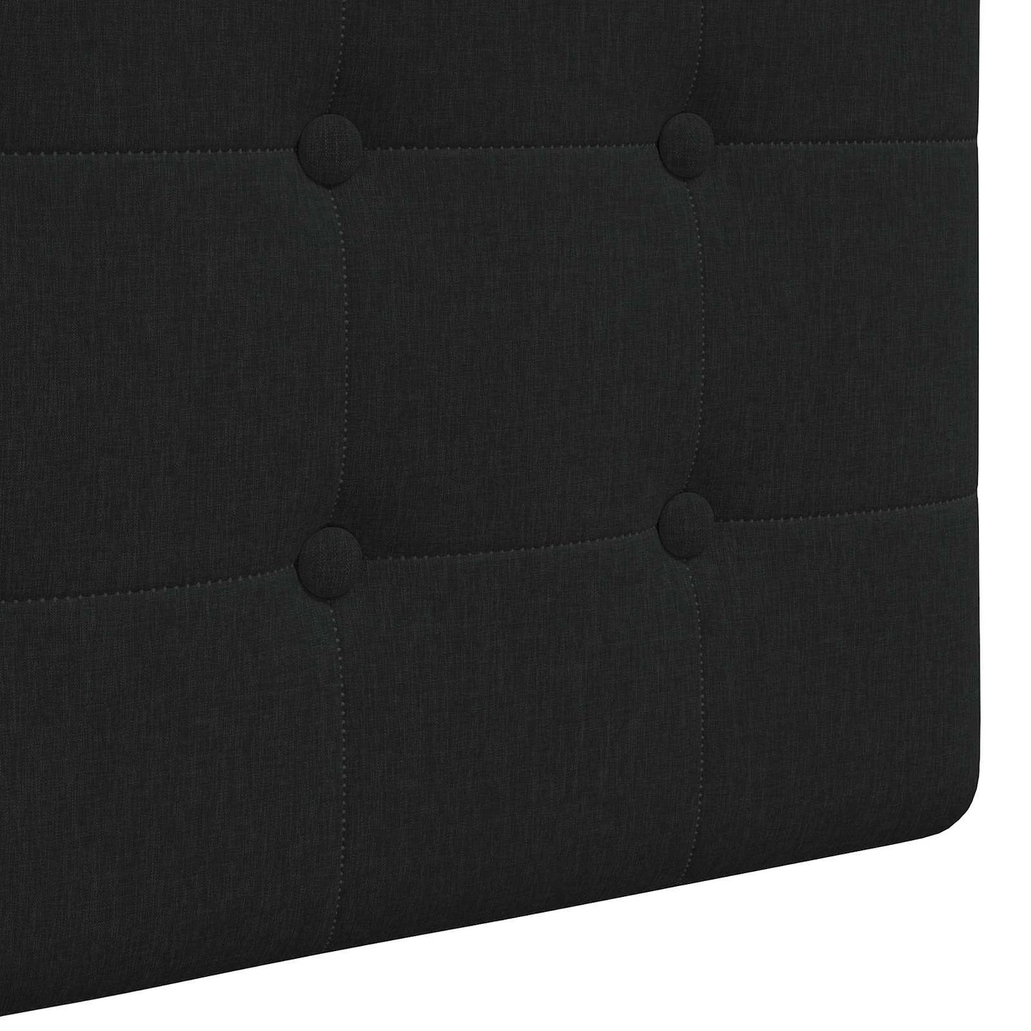 Hængende sengegavl Med LED-lys Sort Stof