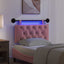 Hængende sengegavl Lyserød Fløjl