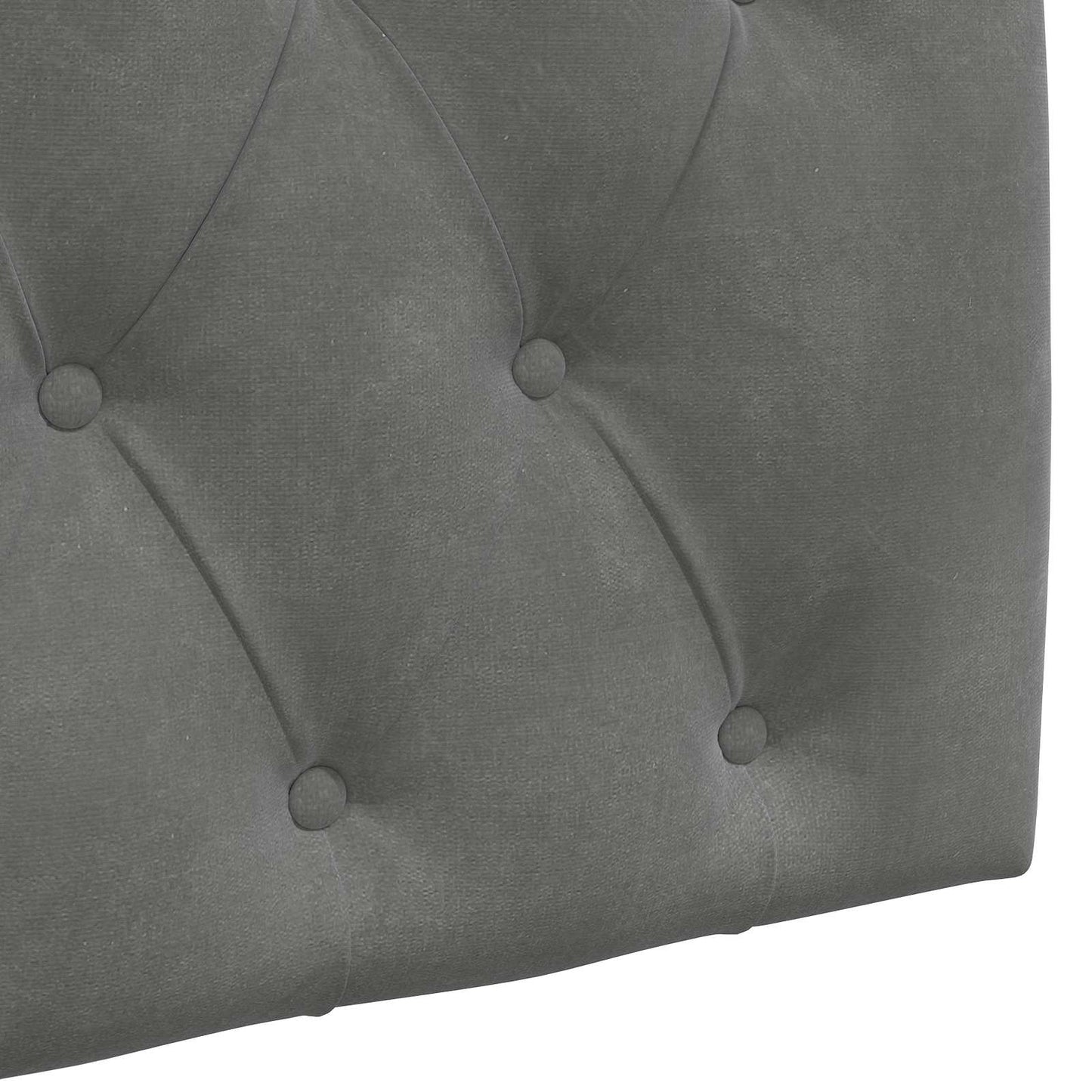 Hængende sengegavl Mørkegrå Fløjl