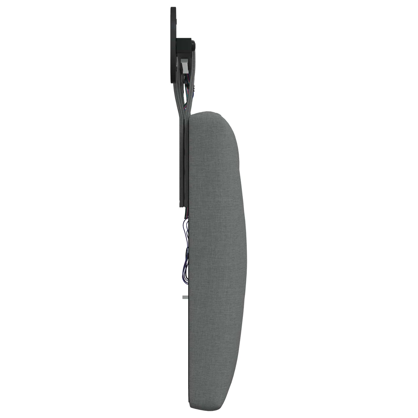 Hængende sengegavl Med LED-lys Mørkegrå Stof