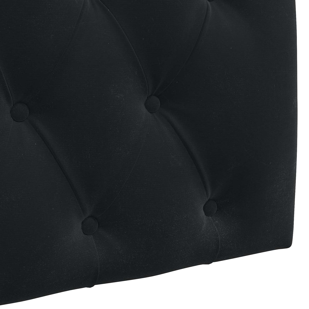 Hængende sengegavl Sort Fløjl