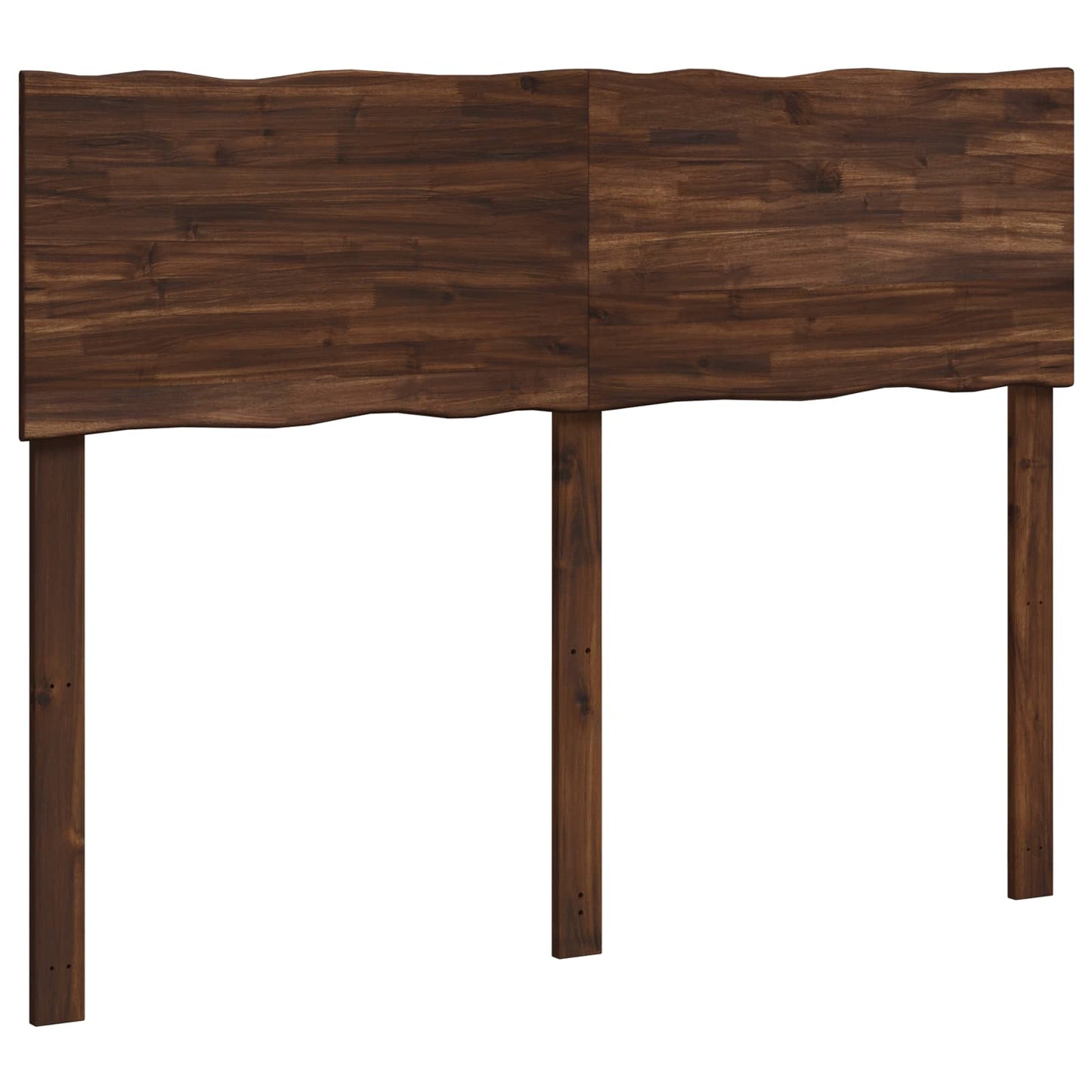 Sengegavl med naturkant ROSTOCK Mørk Brun 160 cm