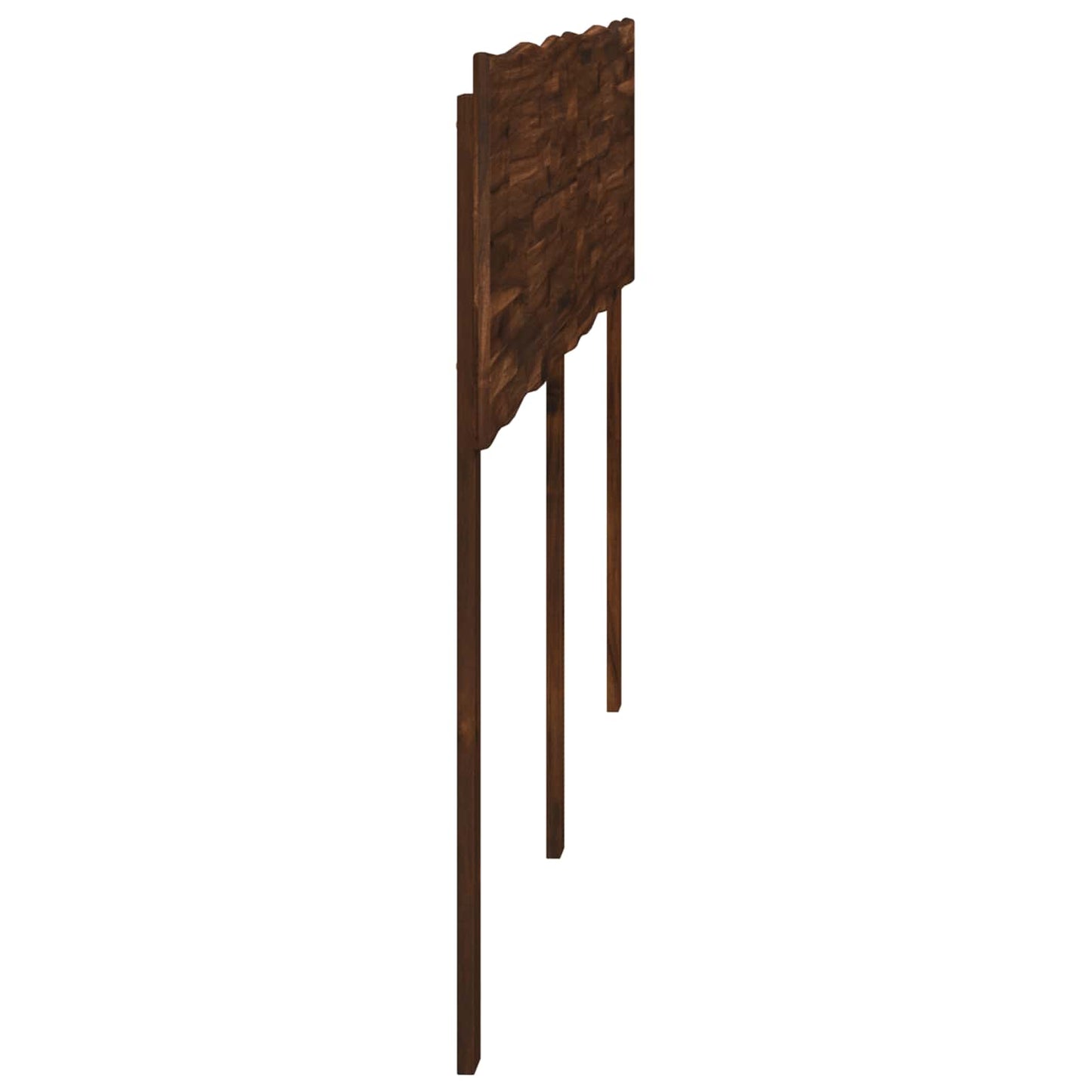 Sengegavl med naturkant ROSTOCK Mørk Brun 160 cm