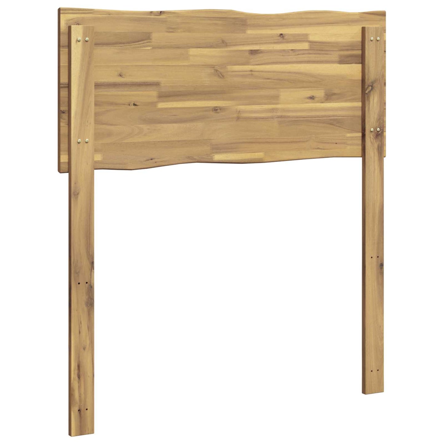 Sengegavl med naturkant ROSTOCK Hvid 80 cm Massivt Akacietræ