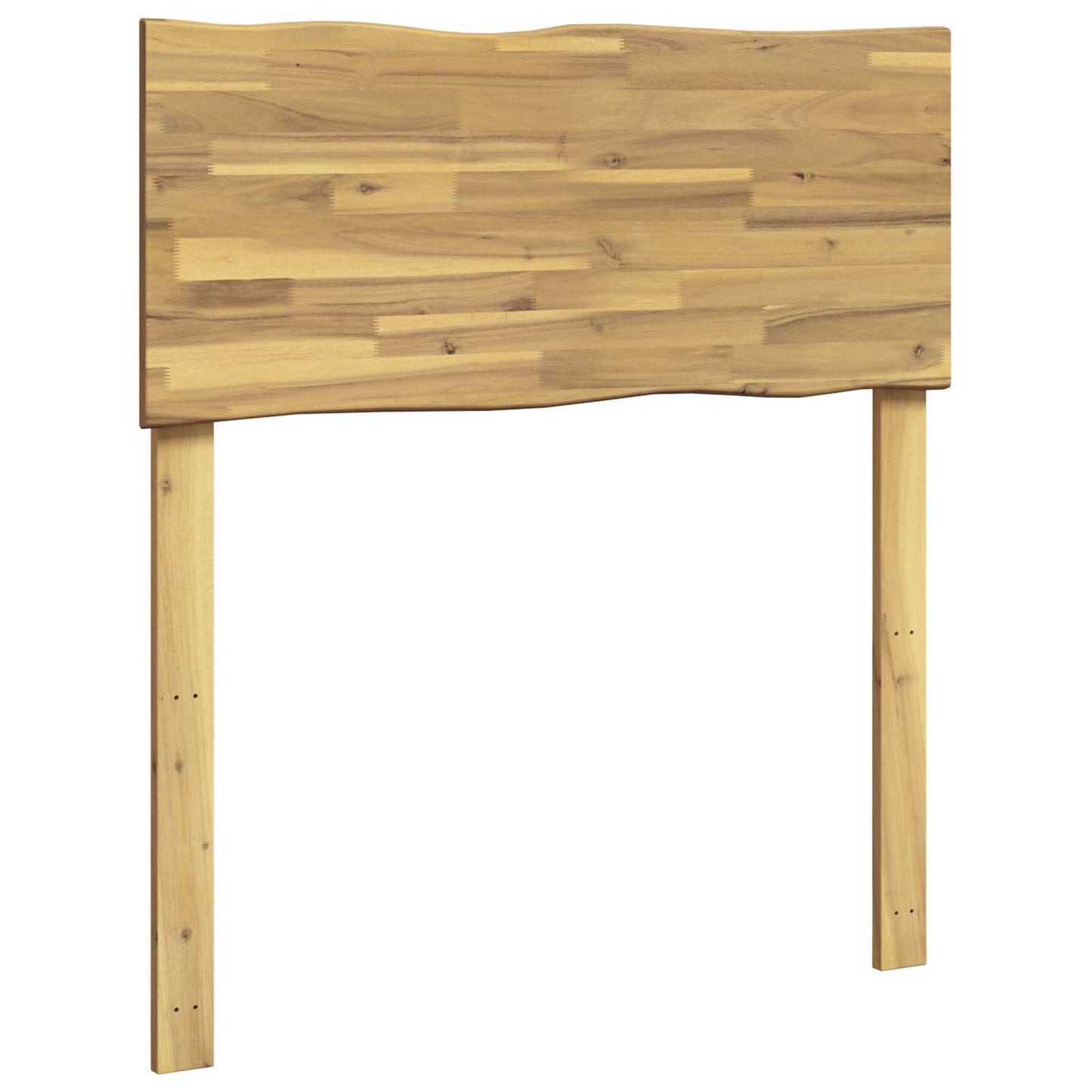 Sengegavl med naturkant ROSTOCK Hvid 75 cm Massivt Akacietræ