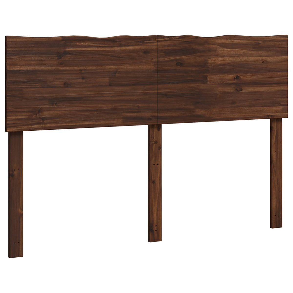 Sengegavl med naturkant ROSTOCK Mørk Brun 160 cm