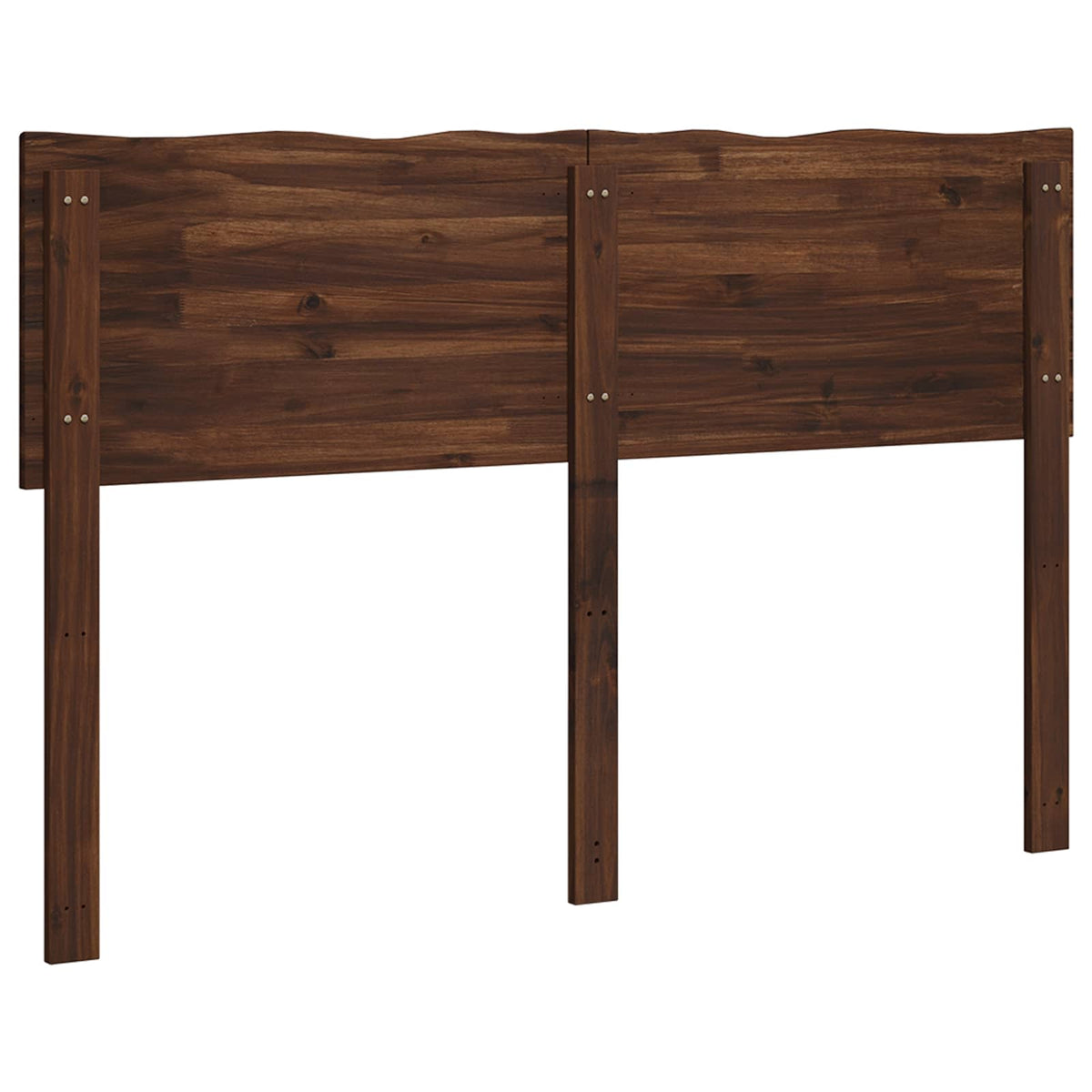 Sengegavl med naturkant ROSTOCK Mørk Brun 160 cm
