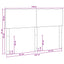 Sengegavl med naturkant ROSTOCK Naturfarvet 140 cm