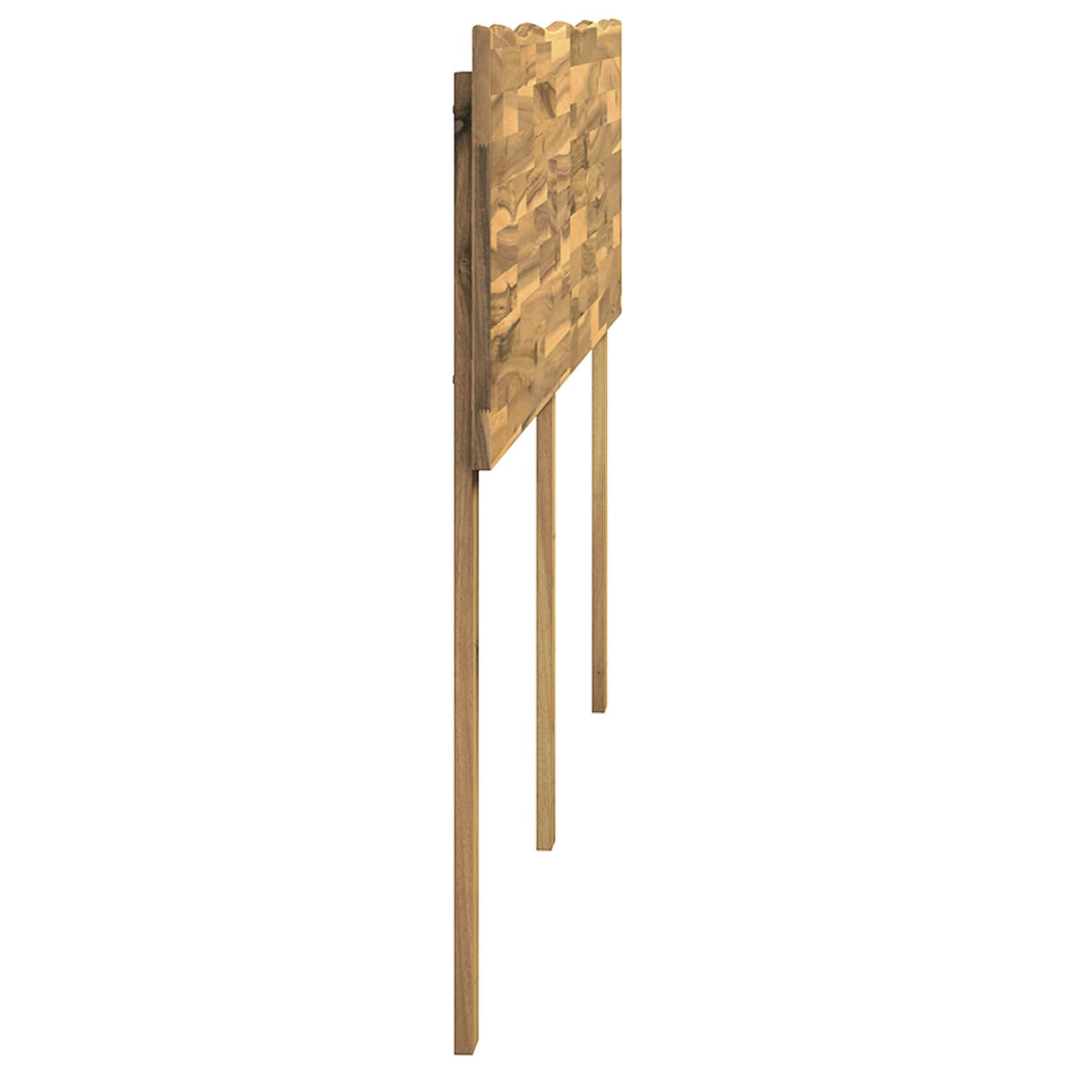 Sengegavl med naturkant ROSTOCK Hvid 120 cm Massivt Akacietræ
