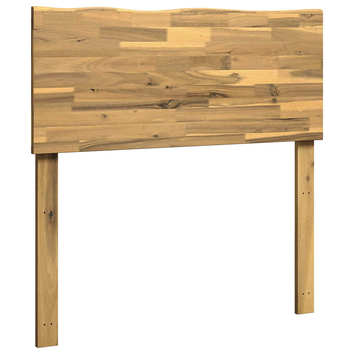 Sengegavl med naturkant ROSTOCK Hvid 90 cm Massivt Akacietræ