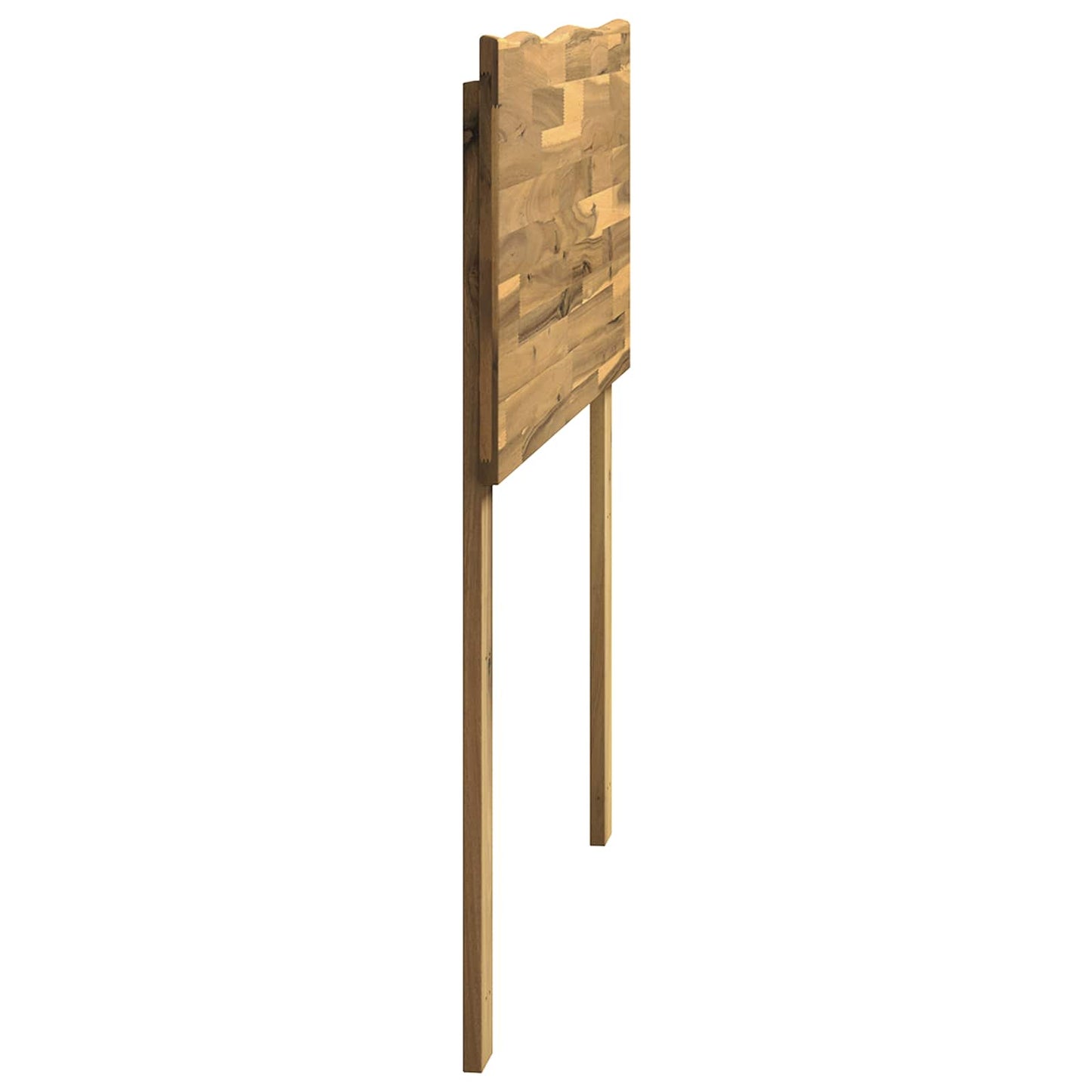 Sengegavl med naturkant ROSTOCK Hvid 75 cm Massivt Akacietræ