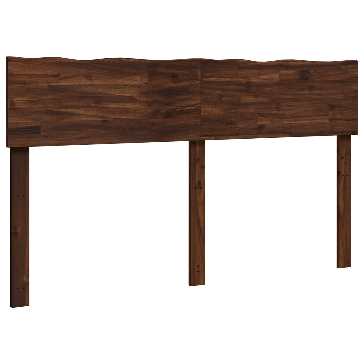Sengegavl med naturkant ROSTOCK Mørk Brun 150 cm