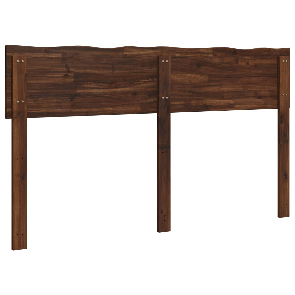 Sengegavl med naturkant ROSTOCK Mørk Brun 140 cm