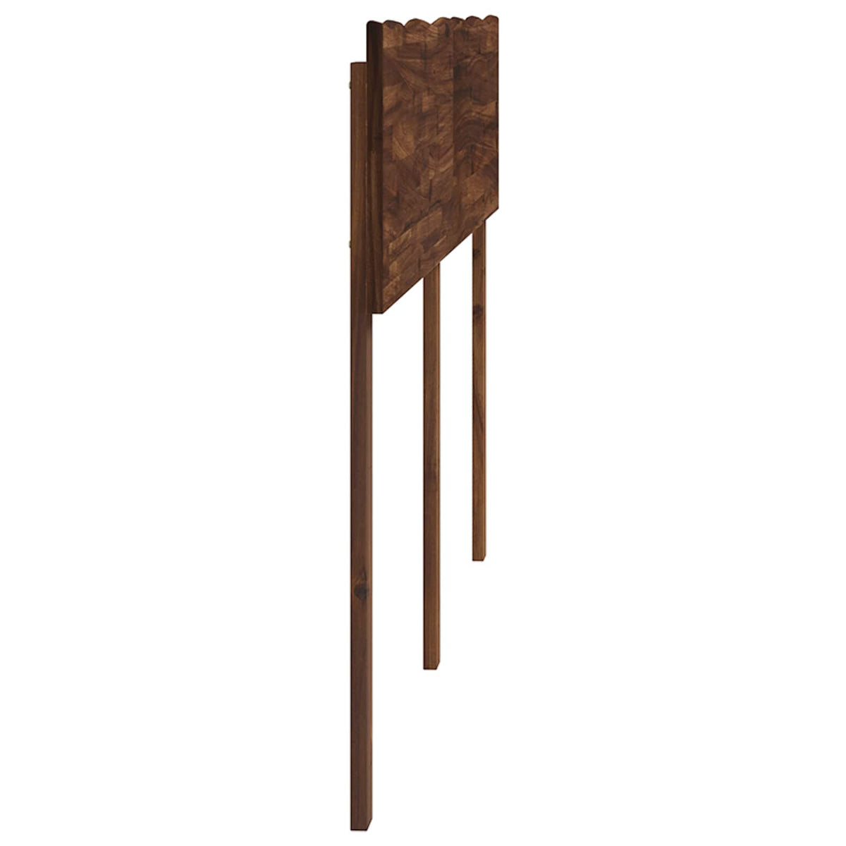 Sengegavl med naturkant ROSTOCK Mørk Brun 135 cm