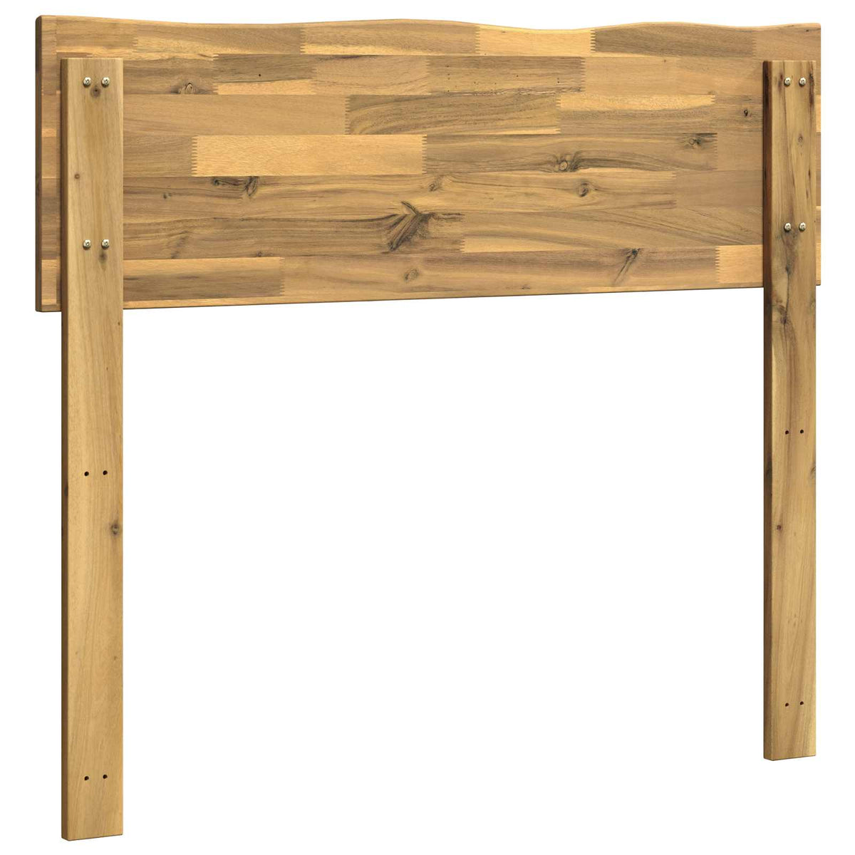 Sengegavl med naturkant ROSTOCK Hvid 75 cm Massivt Akacietræ