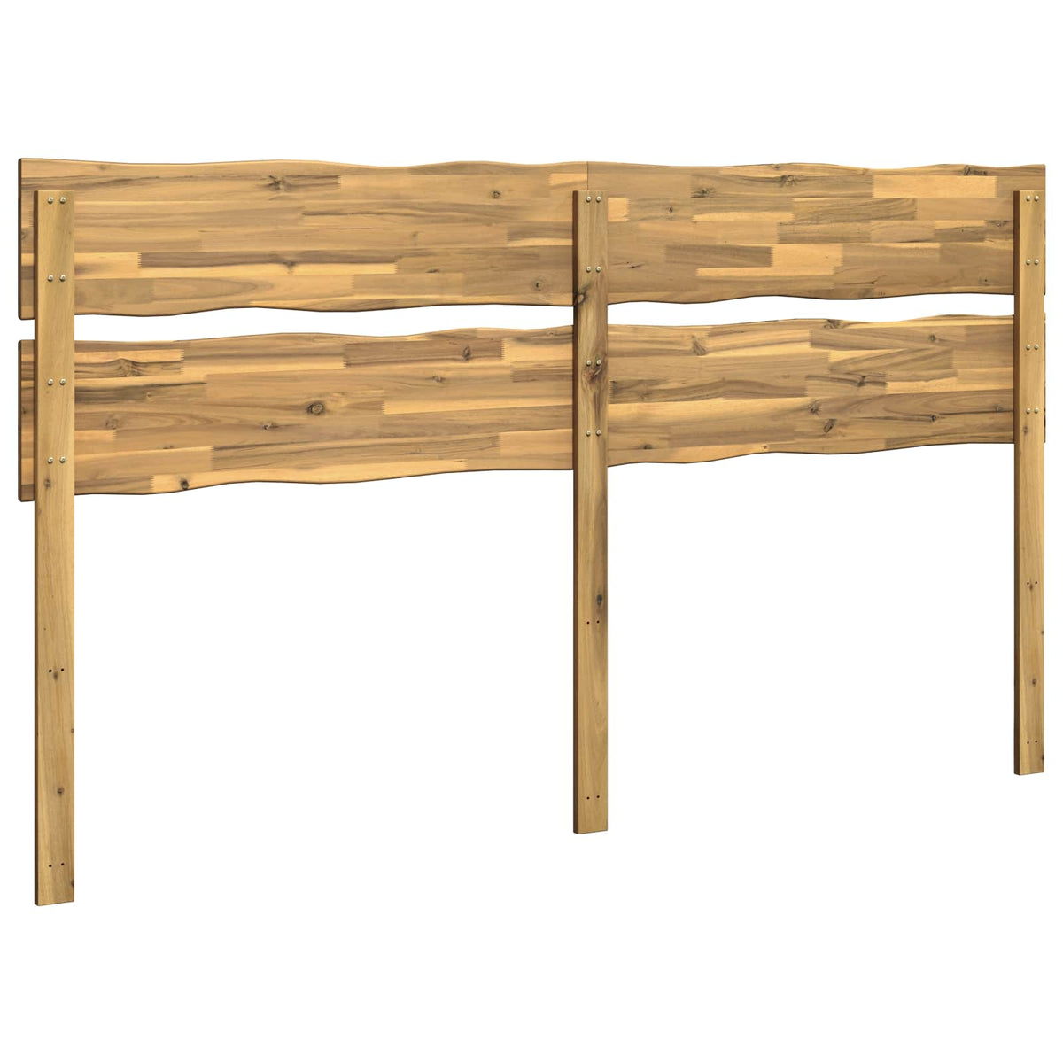Sengegavl med levende kant ROSTOCK Hvid 180 cm