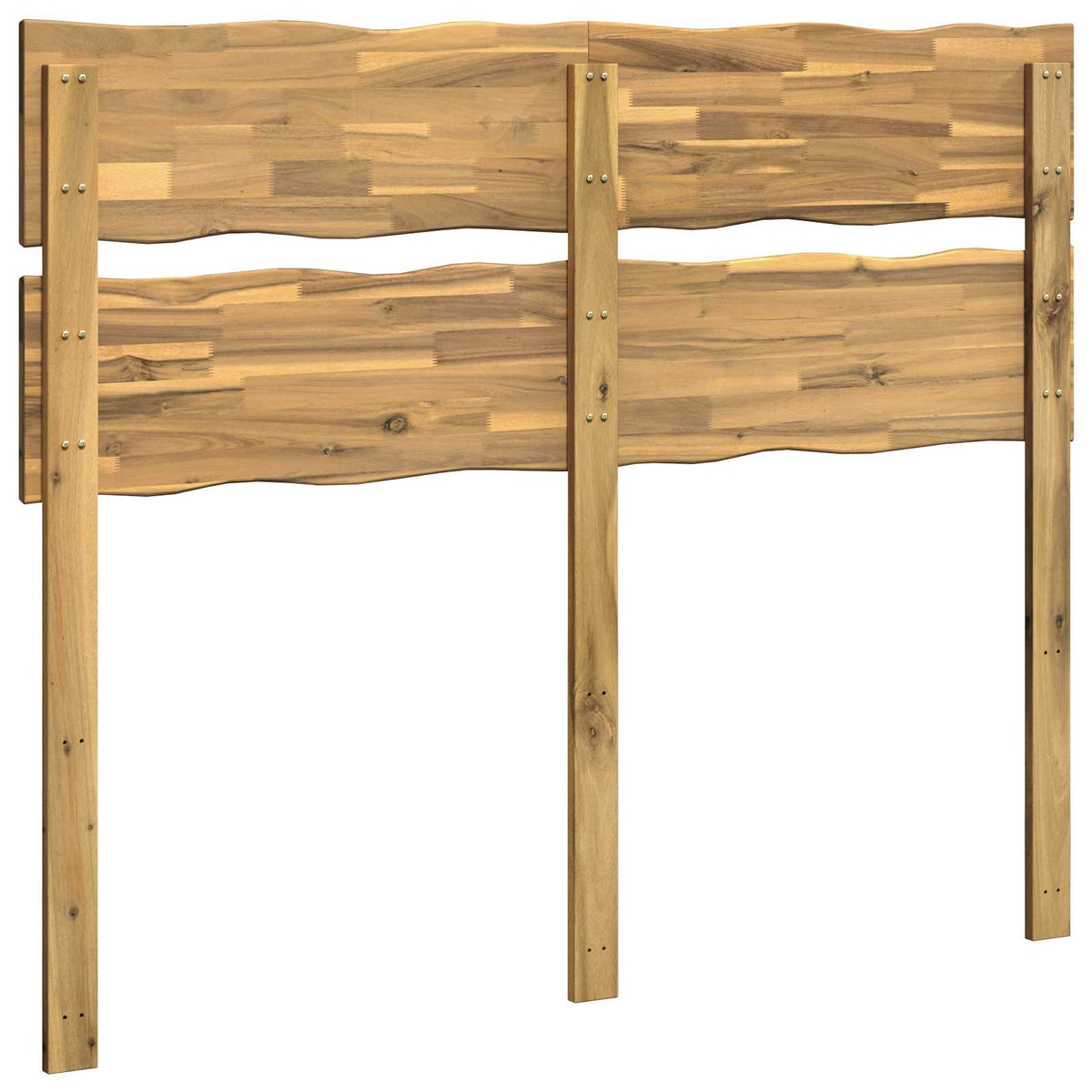 Sengegavl med levende kant ROSTOCK Hvid 160 cm
