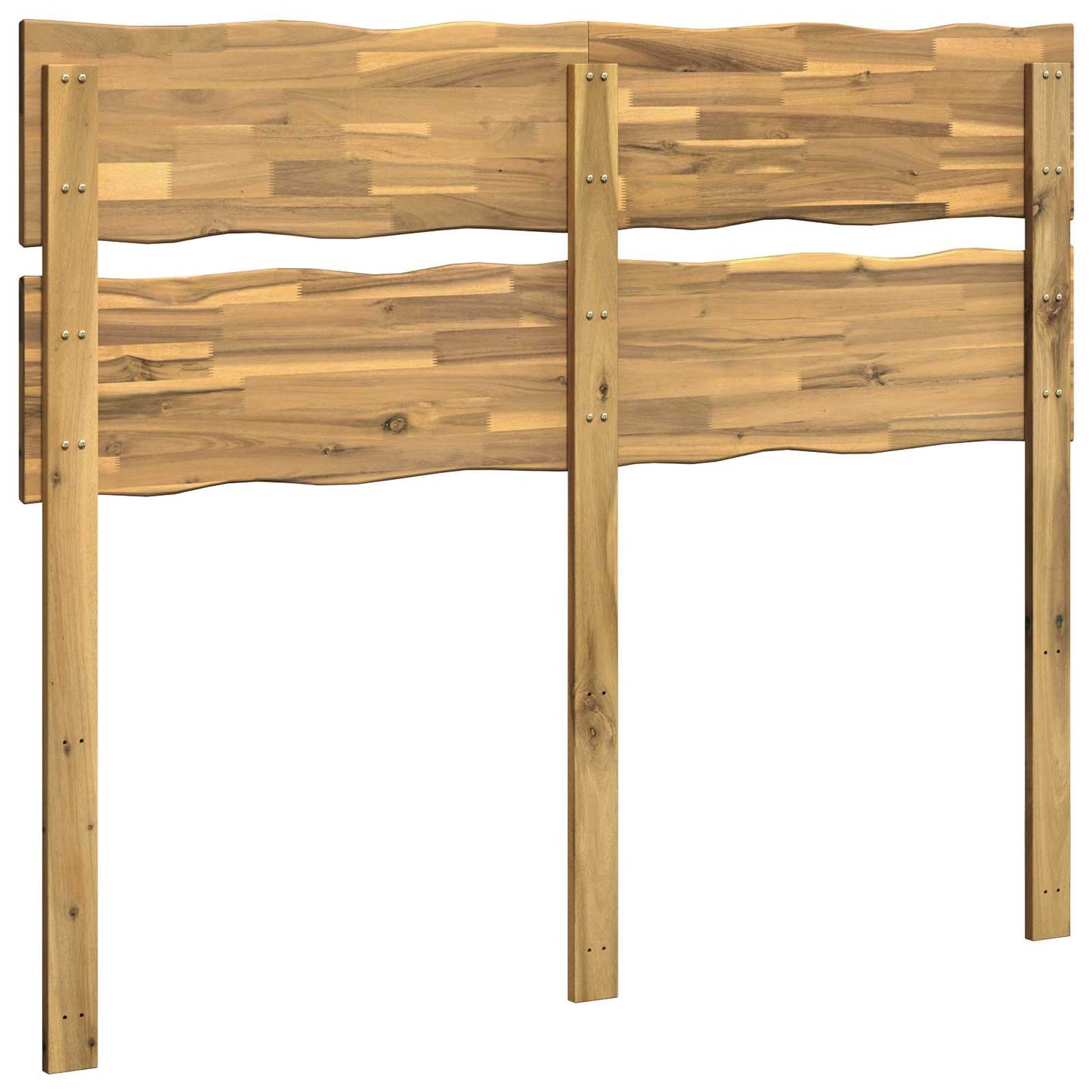 Sengegavl med levende kant ROSTOCK Hvid 150 cm